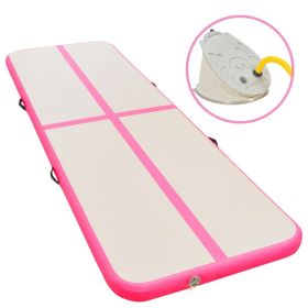 Inflatable Gymnastics Mat with Pump 315"x39.4"x3.9" PVC Pink Inflatable Gymnastics Mat with Pump 315"x39.4"x3.9" PVC Pink